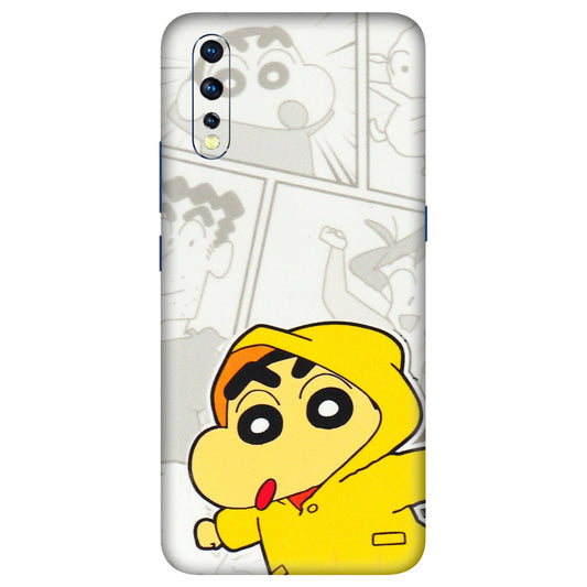 VIVO Z/V/X/T/U/S Series Phone Skins (All Models) - Yellow Shinchan Comic - 3D Embossed Finish (L-246) Vivo Z1 X