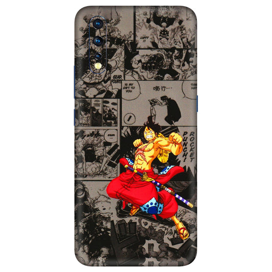 VIVO Z/V/X/T/U/S Series Phone Skins (All Models) - One Piece Rocket Punch Manga - 3D Embossed Finish (L-25) Vivo Z1 X