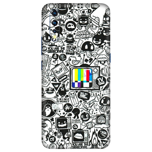 VIVO Z/V/X/T/U/S Series Phone Skins (All Models) - Doodles Positive Art - 3D Embossed Finish (L-263) Vivo Z1 X