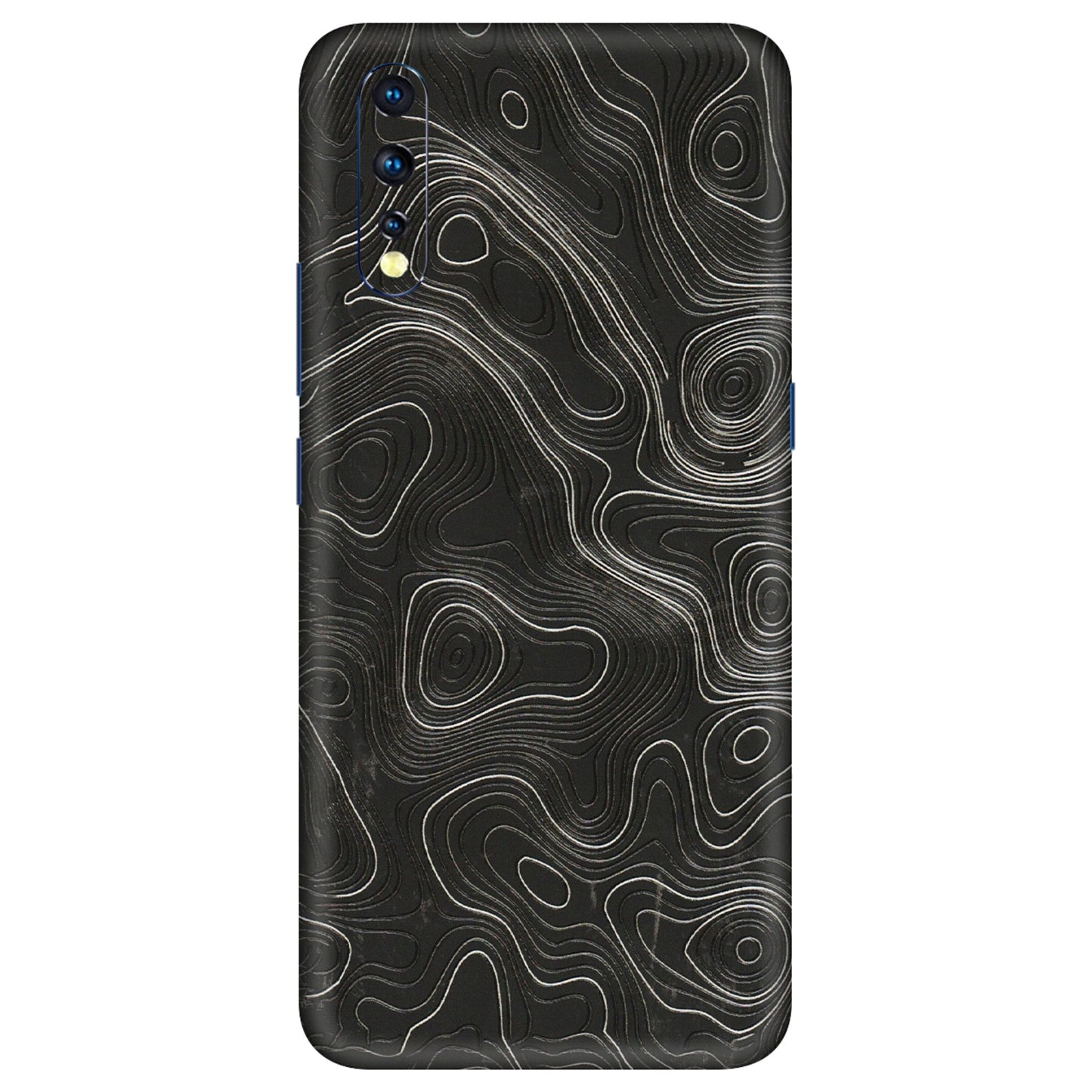 VIVO Z/V/X/T/U/S Series Phone Skins (All Models) - Abstract White Line Map - 3D Embossed Finish (L-269) Vivo Z1 X