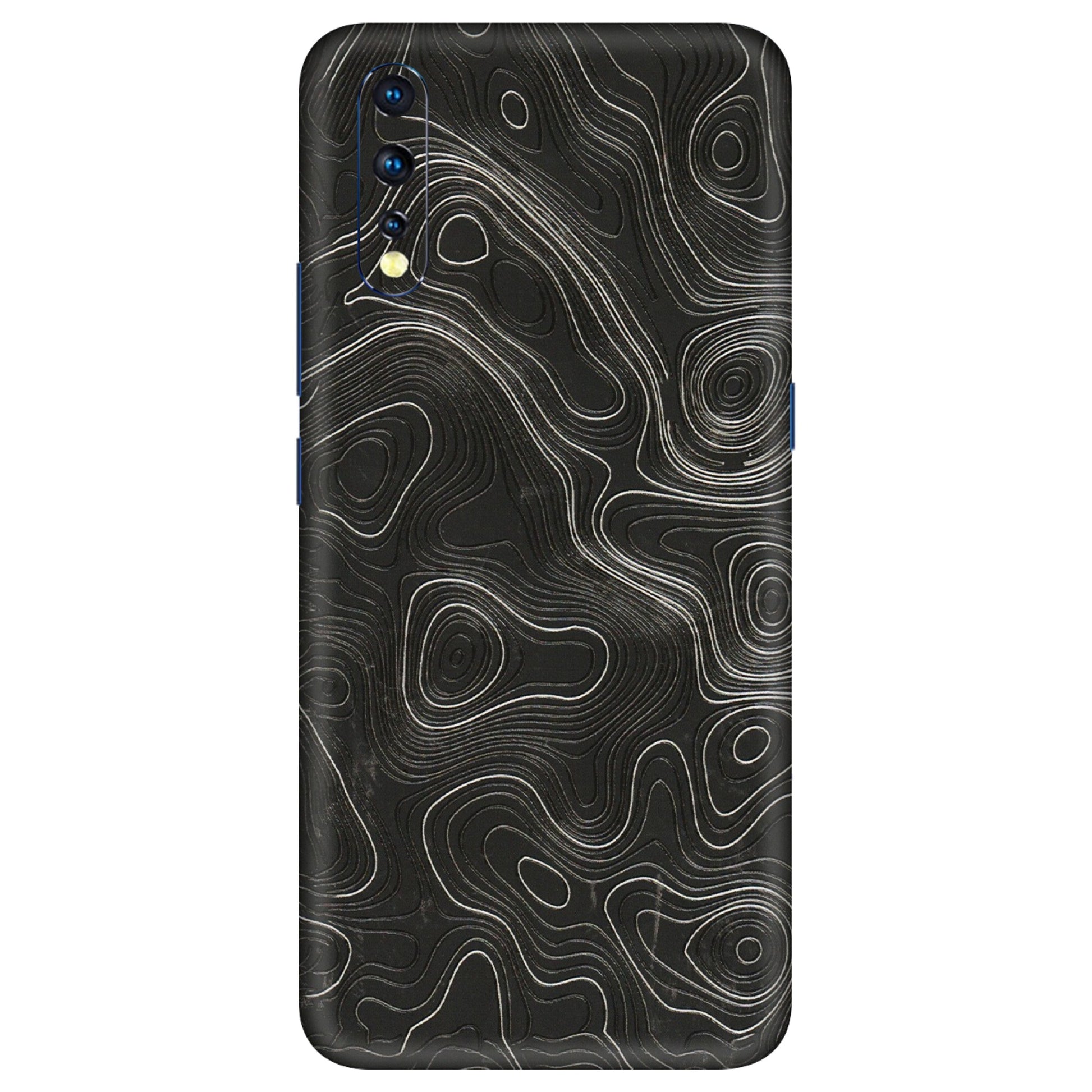 VIVO Z/V/X/T/U/S Series Phone Skins (All Models) - Abstract White Line Map - 3D Embossed Finish (L-269) Vivo Z1 X