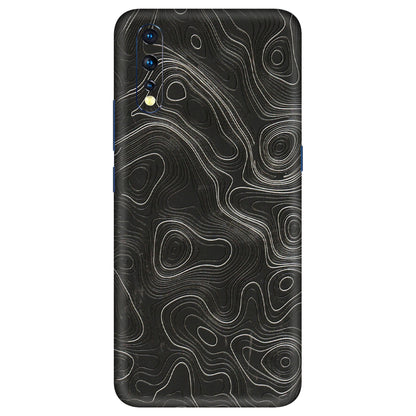 VIVO Z/V/X/T/U/S Series Phone Skins (All Models) - Abstract White Line Map - 3D Embossed Finish (L-269) Vivo Z1 X