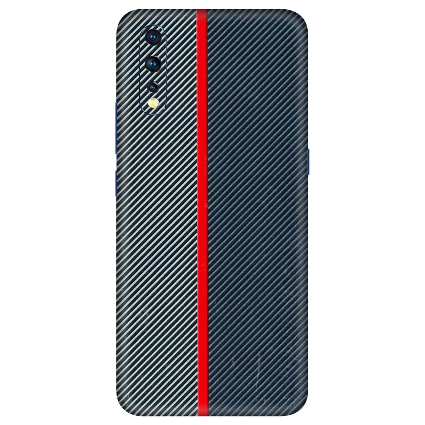 VIVO Z/V/X/T/U/S Series Phone Skins (All Models) - Blue Sober Lines - 3D Embossed Finish (L-305) Vivo Z1 X