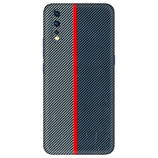 VIVO Z/V/X/T/U/S Series Phone Skins (All Models) - Blue Sober Lines - 3D Embossed Finish (L-305) Vivo Z1 X