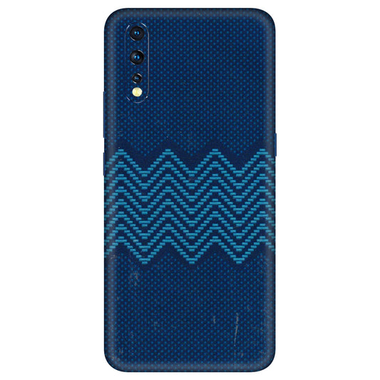 VIVO Z/V/X/T/U/S Series Phone Skins (All Models) - Blue Sober Waves - 3D Embossed Finish (L-306) Vivo Z1 X