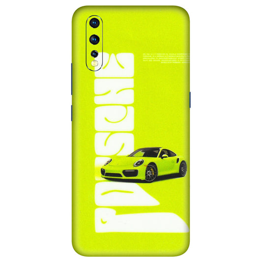VIVO Z/V/X/T/U/S Series Phone Skins (All Models) - Lime Green Porche - 3D Embossed Finish (L-30) Vivo Z1 X