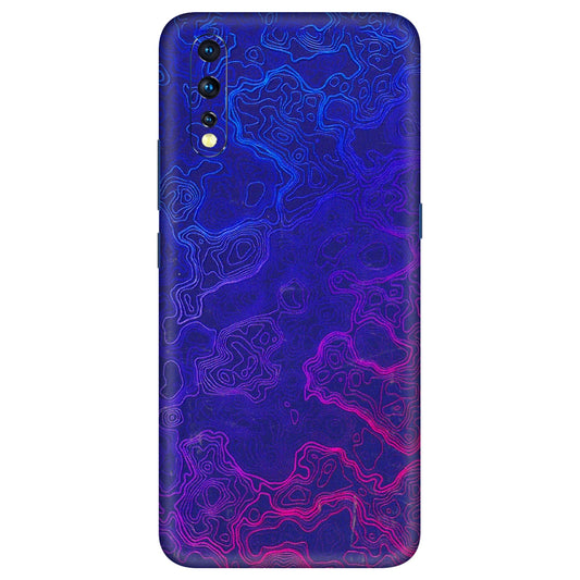 VIVO Z/V/X/T/U/S Series Phone Skins (All Models) - Purple Ripples Swirl - 3D Embossed Finish (L-314) Vivo Z1 X