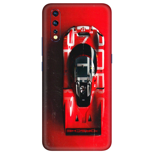 VIVO Z/V/X/T/U/S Series Phone Skins (All Models) - Red Porsche Car Logo - 3D Embossed Finish (L-315) Vivo Z1 X