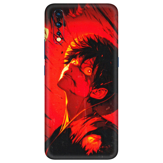 VIVO Z/V/X/T/U/S Series Phone Skins (All Models) - D.Luffy Power Up One Piece Anime - 3D Embossed Finish (L-326) Vivo Z1 X
