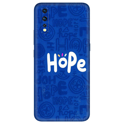 VIVO Z/V/X/T/U/S Series Phone Skins (All Models) - Hope Doodles Blue - 3D Embossed Finish (L-43) Vivo Z1 X