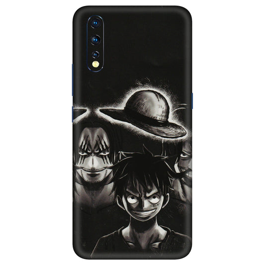 VIVO Z/V/X/T/U/S Series Phone Skins (All Models) - Black Luffy Hat - 3D Embossed Finish (L-57) Vivo Z1 X