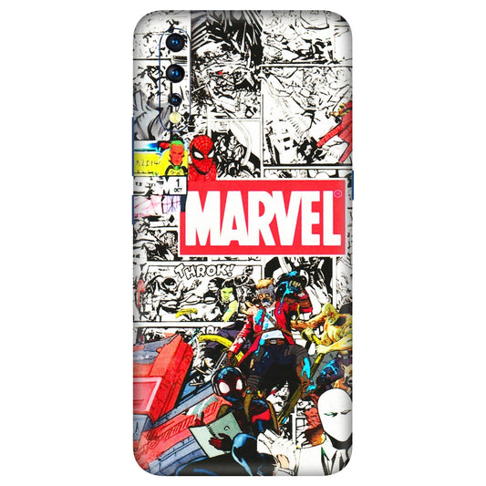 VIVO Z/V/X/T/U/S Series Phone Skins (All Models) - Marvel Colorful Comic - 3D Embossed Finish (L-64) Vivo Z1 X