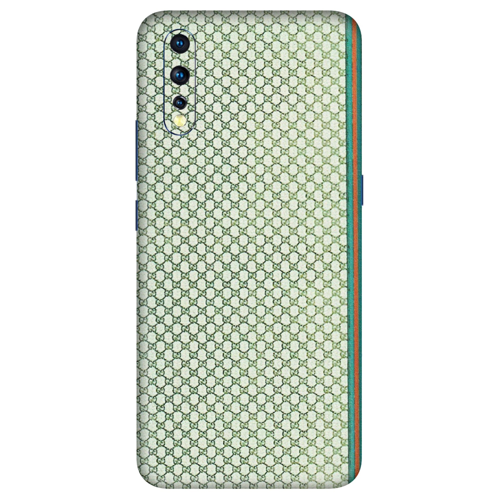 VIVO Z/V/X/T/U/S Series Phone Skins (All Models) - Gucci Fabric Pattern - 3D Embossed Finish (L-73) Vivo Z1 X