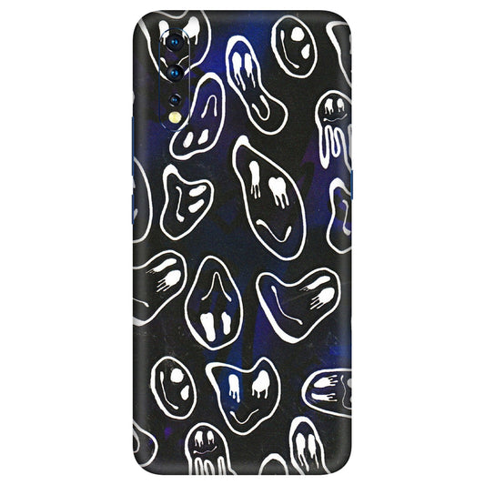 VIVO Z/V/X/T/U/S Series Phone Skins (All Models) - Distorted Smileys - 3D Embossed Finish (L-92) Vivo Z1 X