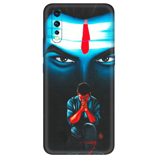 VIVO Z/V/X/T/U/S Series Phone Skins (All Models) - Mahakal Bhakt - Matte Finish (M-112) Vivo Z1 X