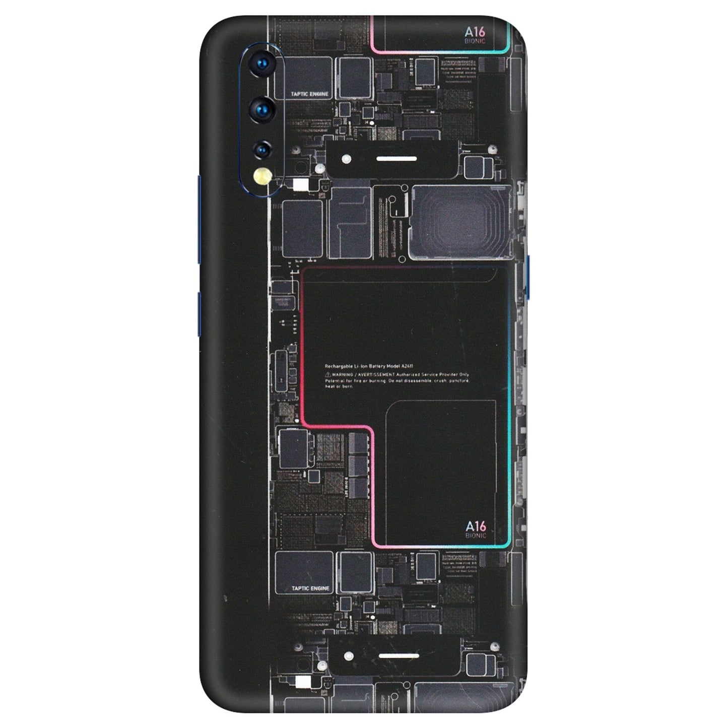 VIVO Z/V/X/T/U/S Series Phone Skins (All Models) - Motherboard Circuit Layout - Matte Finish (M-117) Vivo Z1 X