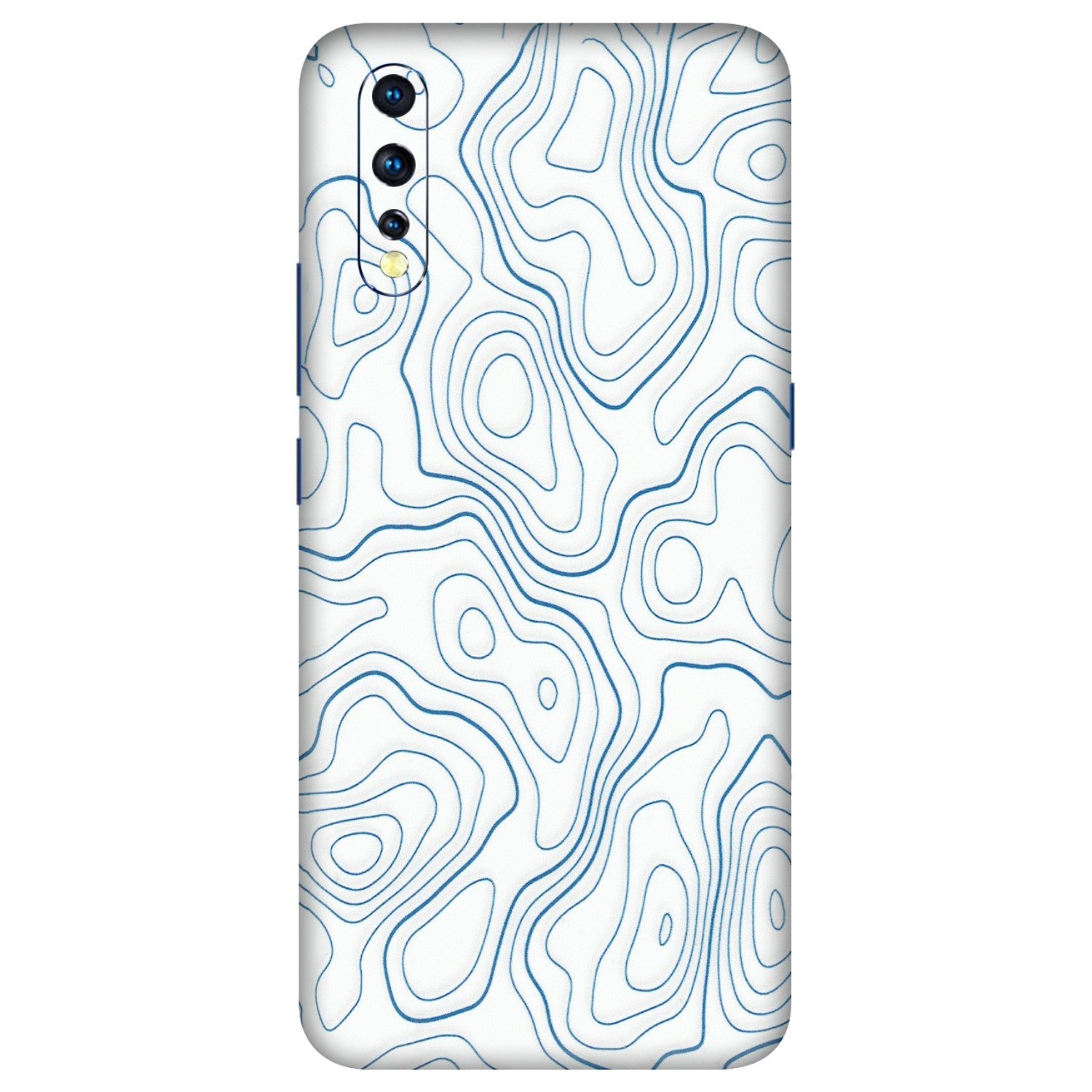 VIVO Z/V/X/T/U/S Series Phone Skins (All Models) - Blue And White Swirls - Matte Finish (M-139) Vivo Z1 X