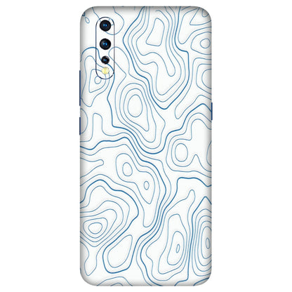 VIVO Z/V/X/T/U/S Series Phone Skins (All Models) - Blue And White Swirls - Matte Finish (M-139) Vivo Z1 X