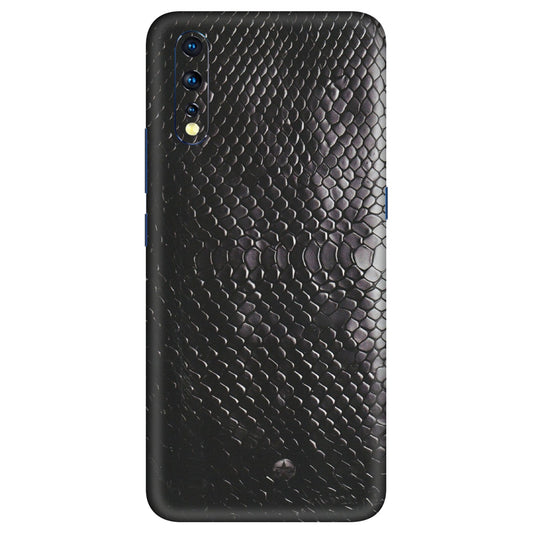 VIVO Z/V/X/T/U/S Series Phone Skins (All Models) - Black Snack Leather - Matte Finish (M-147) Vivo Z1 X