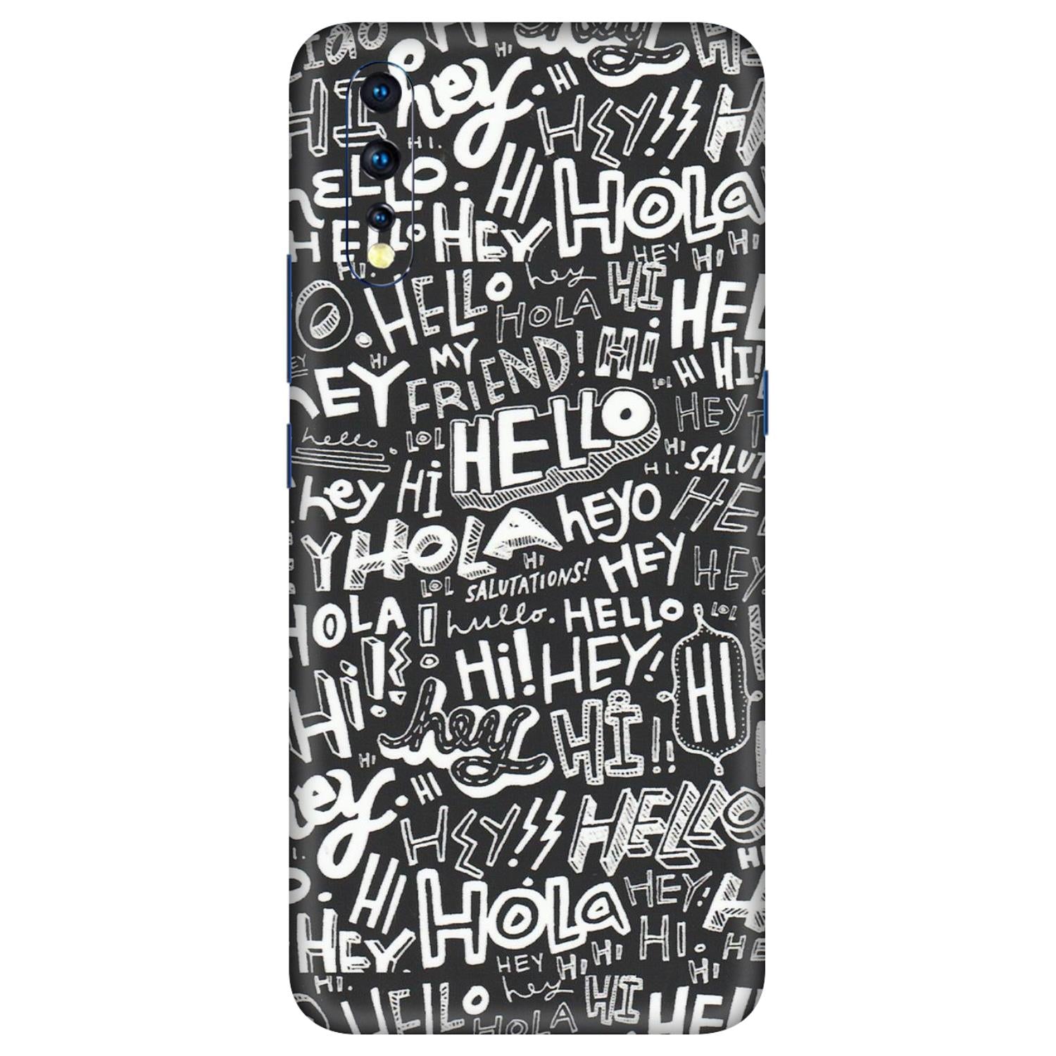 VIVO Z/V/X/T/U/S Series Phone Skins (All Models) - Hi Hello Doodles - Matte Finish (M-25) Vivo Z1 X