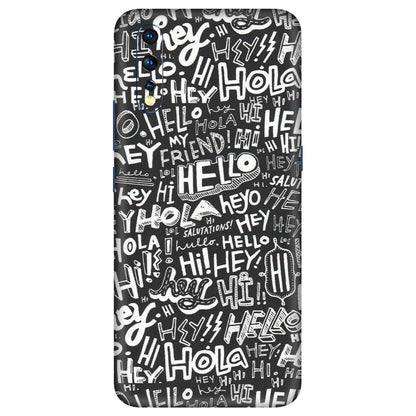 VIVO Z/V/X/T/U/S Series Phone Skins (All Models) - Hi Hello Doodles - Matte Finish (M-25) Vivo Z1 X