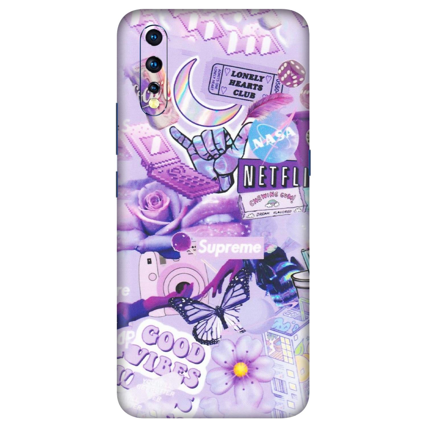 VIVO Z/V/X/T/U/S Series Phone Skins (All Models) - Supreme Purple Magic - Matte Finish (M-88) Vivo Z1 X