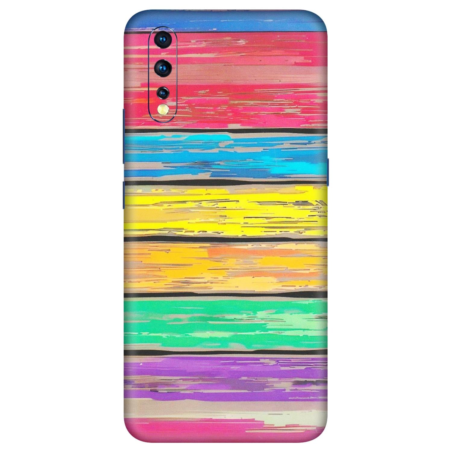 VIVO Z/V/X/T/U/S Series Phone Skins (All Models) - Multi Colour Wooden Wall - Matte Finish (M-96) Vivo Z1 X