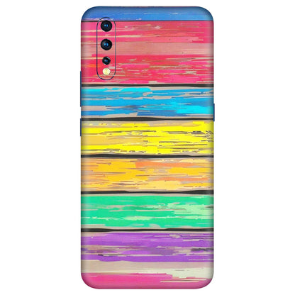 VIVO Z/V/X/T/U/S Series Phone Skins (All Models) - Multi Colour Wooden Wall - Matte Finish (M-96) Vivo Z1 X