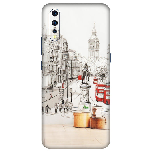 VIVO Z/V/X/T/U/S Series Phone Skins (All Models) - London Street - Transparent Finish (T-02) Vivo Z1 X