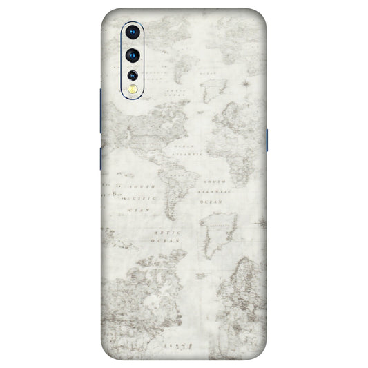 VIVO Z/V/X/T/U/S Series Phone Skins (All Models) - World Travel Map - Transparent Finish (T-04) Vivo Z1 X
