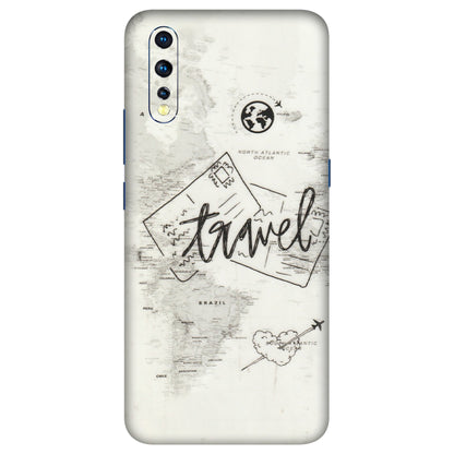 VIVO Z/V/X/T/U/S Series Phone Skins (All Models) - Travel Ticket - Transparent Finish (T-06) Vivo Z1 X