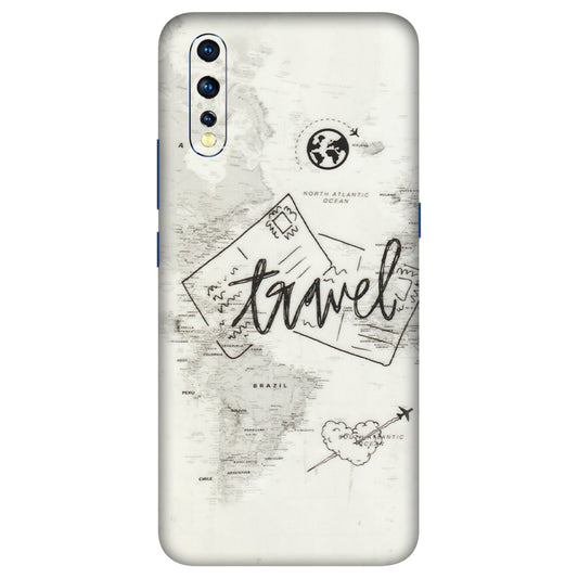 VIVO Z/V/X/T/U/S Series Phone Skins (All Models) - Travel Ticket - Transparent Finish (T-06) Vivo Z1 X