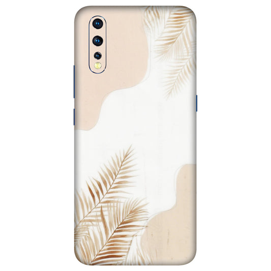 VIVO Z/V/X/T/U/S Series Phone Skins (All Models) - Gold Petals Abstract - Transparent Finish (T-08) Vivo Z1 X