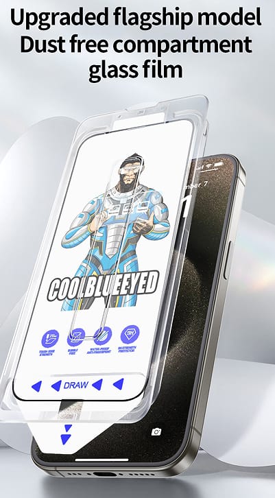 AutoApply Super HQ Armour Tempered Screen Guard for iPhone (Pack Of 2 HD Glass with Reusable Applicator Tool)