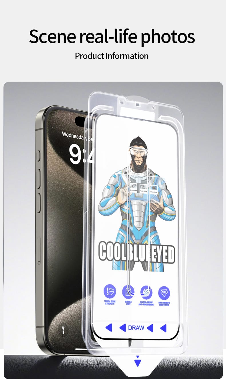 AutoApply Super HQ Armour Tempered Screen Guard for iPhone (Pack Of 2 HD Glass with Reusable Applicator Tool)