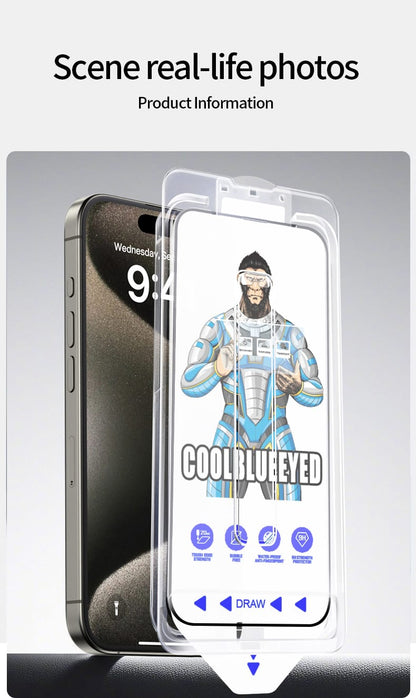 AutoApply Super HQ Armour Tempered Screen Guard for iPhone (Pack Of 2 HD Glass with Reusable Applicator Tool)