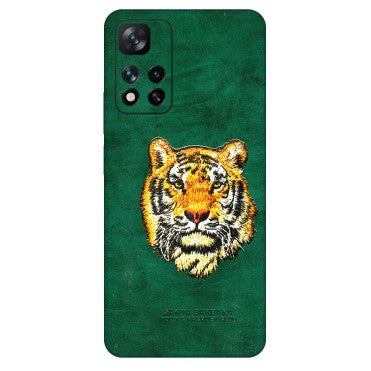 Xiaomi Redmi Phone Skins (All Models) - Leather Feel Tiger - 3D Embossed Finish (L-111) Mi 11i 5G