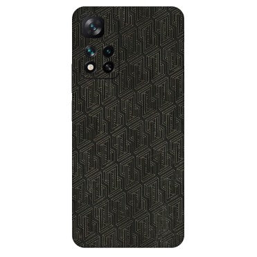 Xiaomi Redmi Phone Skins (All Models) - Black Abstract Pattern - 3D Embossed Finish (L-117) Mi 11i 5G