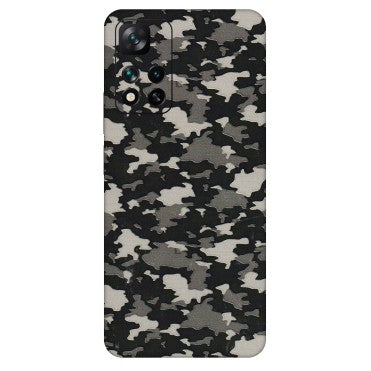 Xiaomi Redmi Phone Skins (All Models) - Black/Grey Camoflaunge - 3D Embossed Finish (L-142) Mi 11i 5G