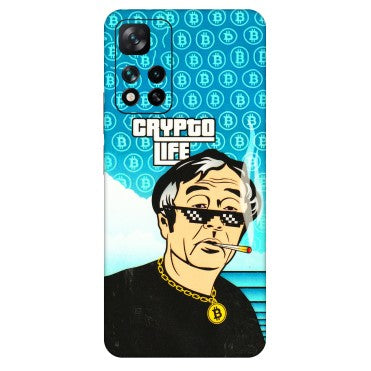 Xiaomi Redmi Phone Skins (All Models) - Crypto Thug Life - 3D Embossed Finish (L-179) Mi 11i 5G