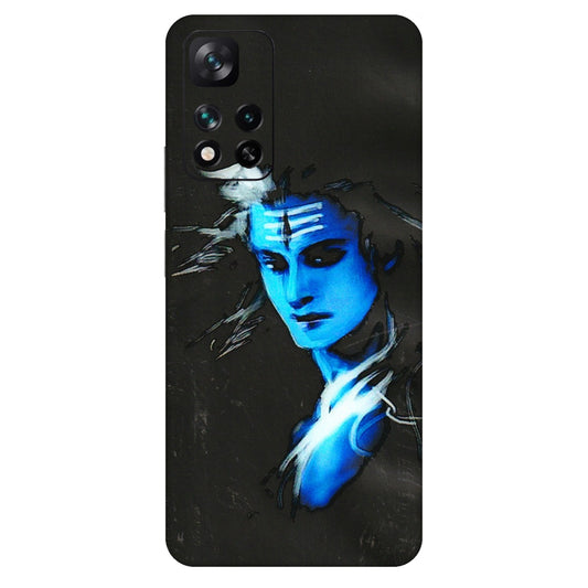 Xiaomi Redmi Phone Skins (All Models) - Har Har Mahadev Blue/Black - 3D Embossed Finish (L-185) Mi 11i 5G
