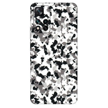 Xiaomi Redmi Phone Skins (All Models) - White Black Camouflage - 3D Embossed Finish (L-18) Mi 11i 5G