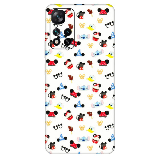 Xiaomi Redmi Phone Skins (All Models) - Minnie Mouse & Donald Doodles s - 3D Embossed Finish (L-194) Mi 11i 5G