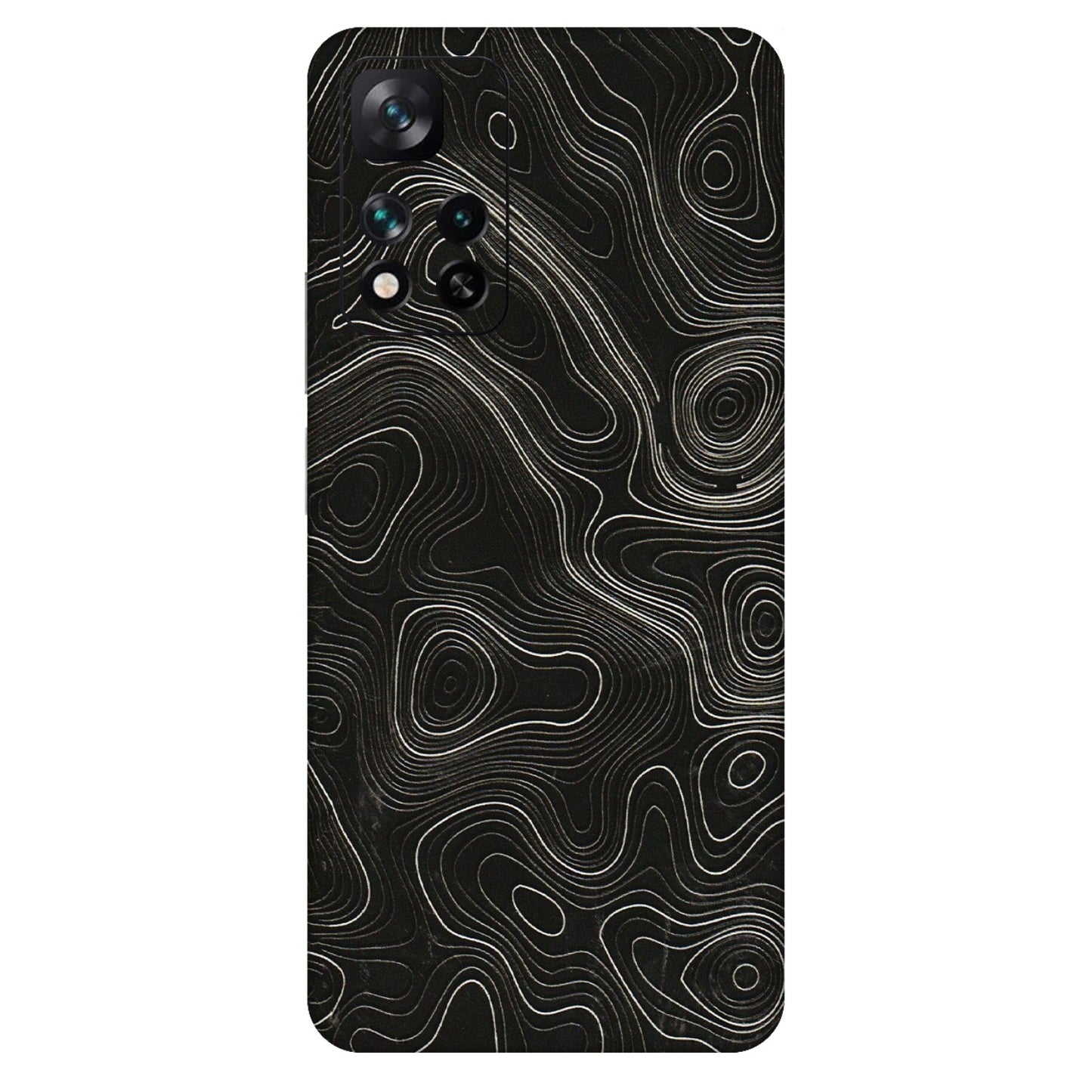 Xiaomi Redmi Phone Skins (All Models) - Black Swirl - 3D Embossed Finish (L-196) Mi 11i 5G