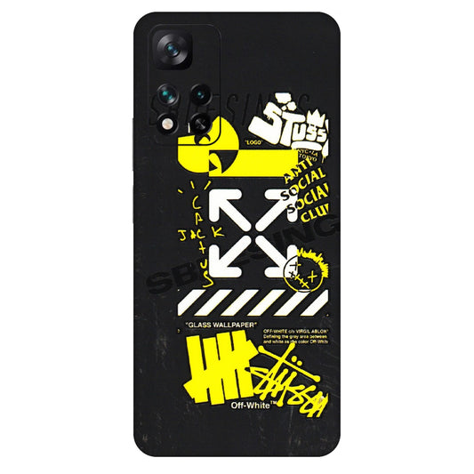Xiaomi Redmi Phone Skins (All Models) - Anti Social Graffiti - 3D Embossed Finish (L-198) Mi 11i 5G