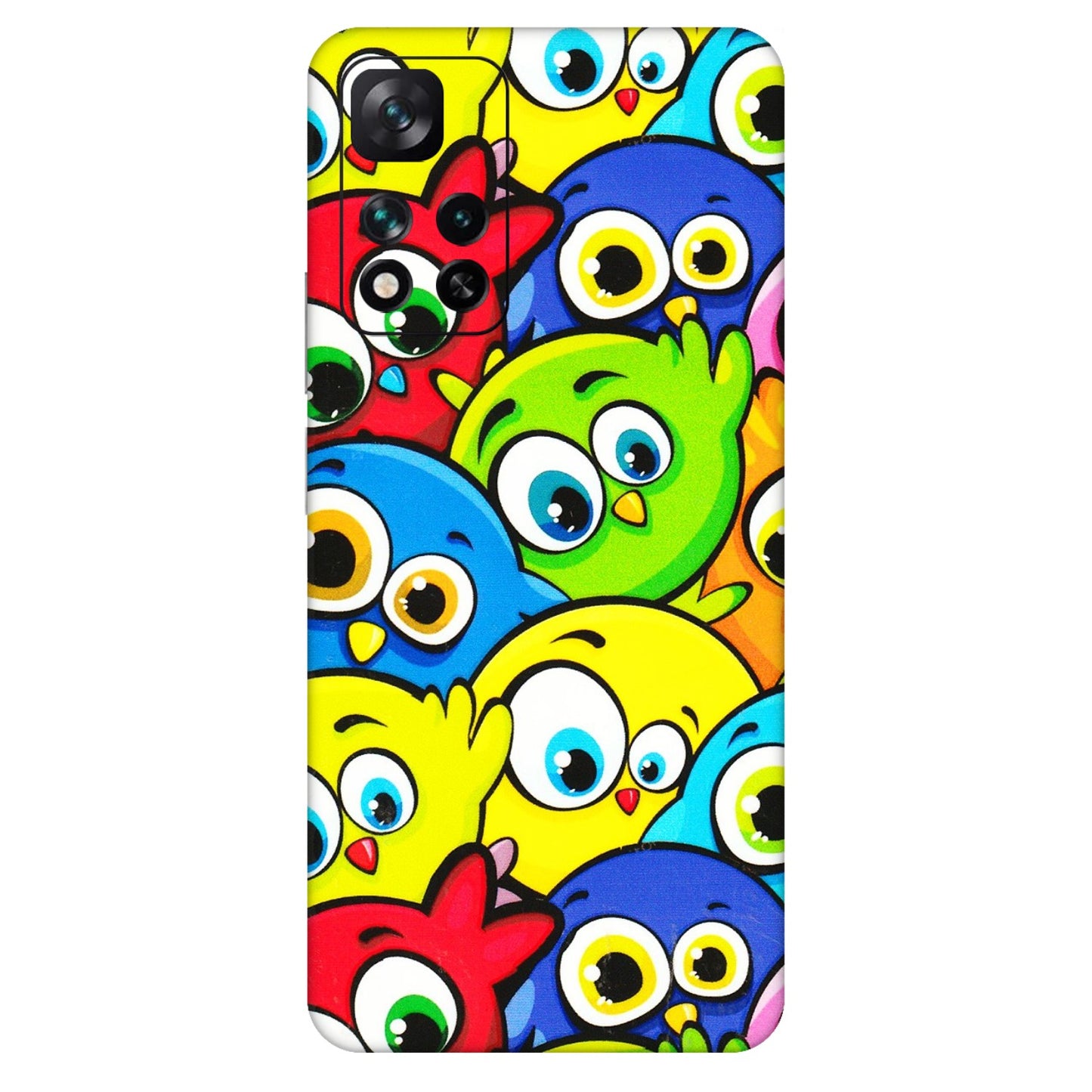 Xiaomi Redmi Phone Skins (All Models) - Cute Fluffy Birds - 3D Embossed Finish (L-213) Mi 11i 5G