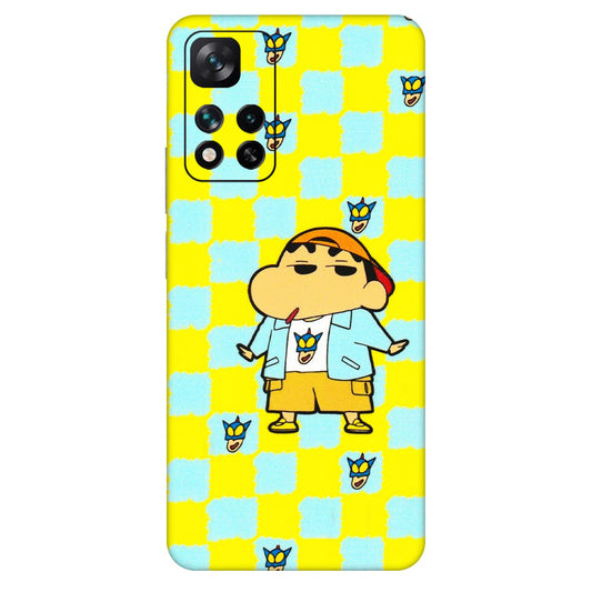 Xiaomi Redmi Phone Skins (All Models) - Yellow Blue Shinchan Cute - 3D Embossed Finish (L-221) Mi 11i 5G