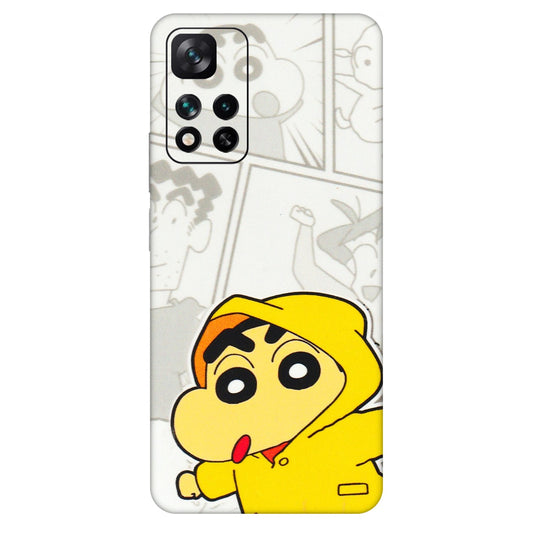 Xiaomi Redmi Phone Skins (All Models) - Yellow Shinchan Comic - 3D Embossed Finish (L-246) Mi 11i 5G