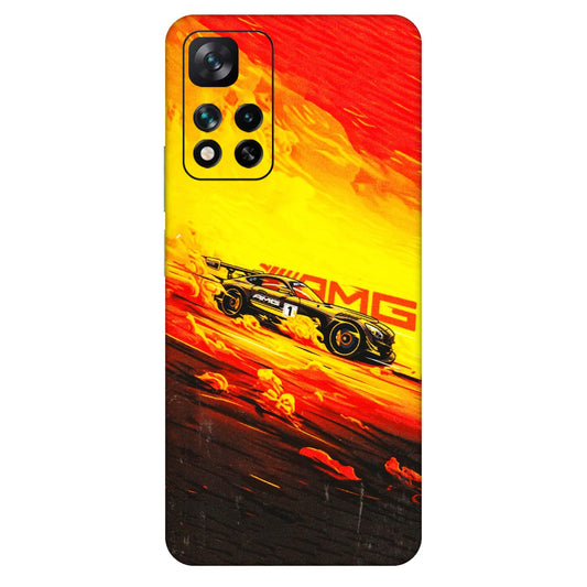 Xiaomi Redmi Phone Skins (All Models) - AMG Car Speed Cover - 3D Embossed Finish (L-256) Mi 11i 5G