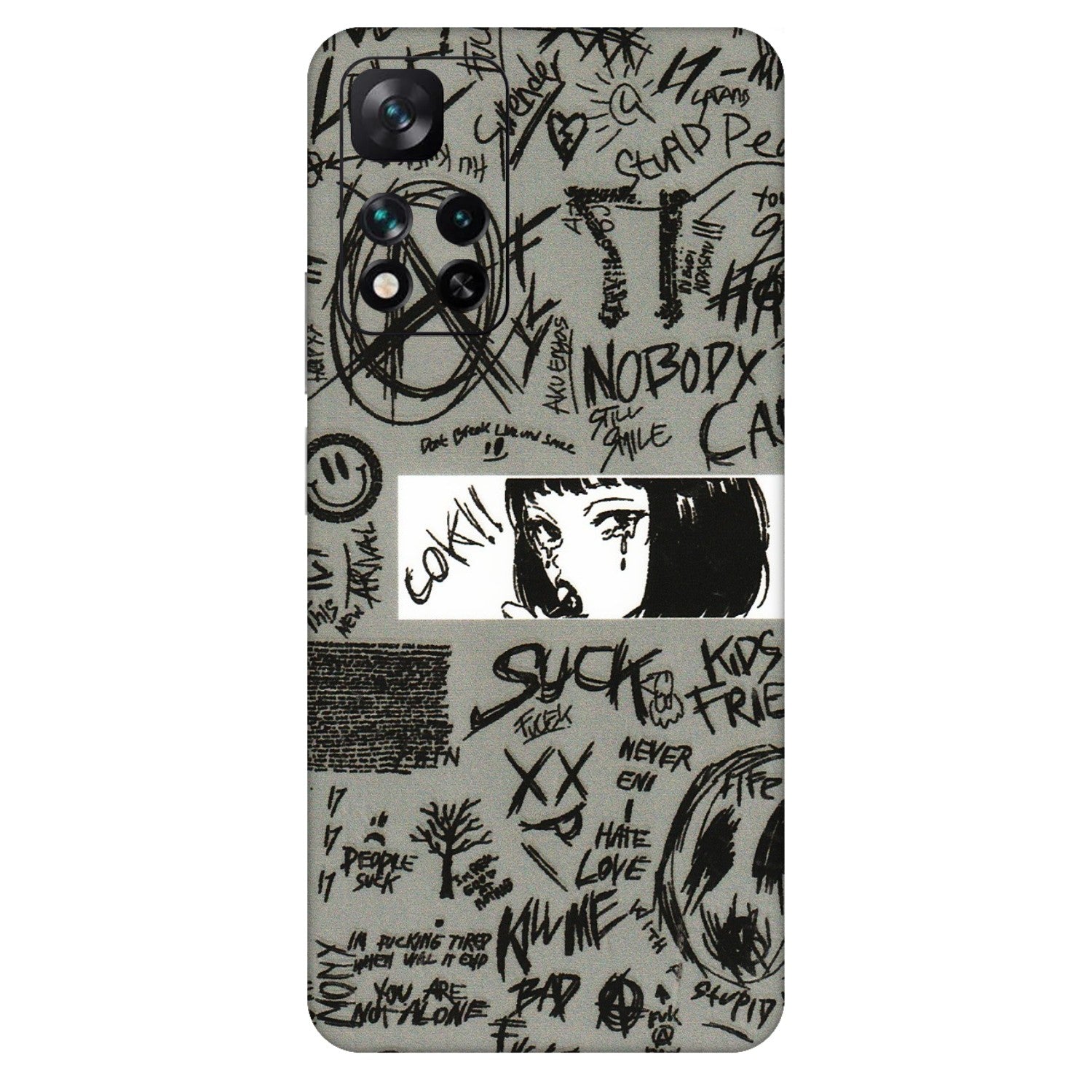 Xiaomi Redmi Phone Skins (All Models) - Never Have Love Anime - 3D Embossed Finish (L-260) Mi 11i 5G